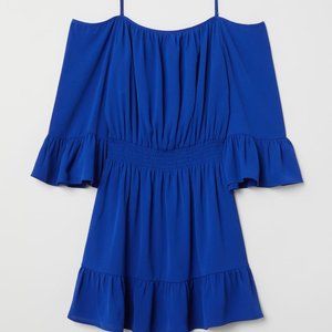 H&M Open-Shoulder Blue Dress
